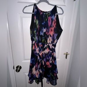 Tahari ASL Floral Chiffon Dress